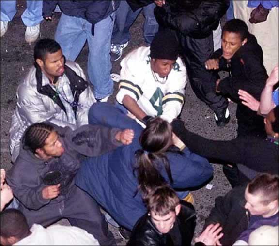 black-on-white violence