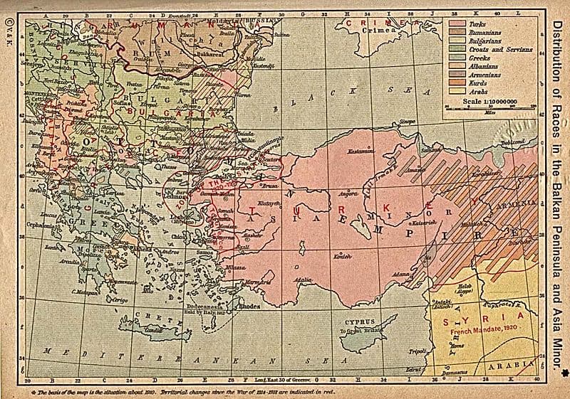 Ethnic Groups of the Balkans Map