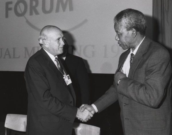 Frederik de Klerk and Nelson Mandela