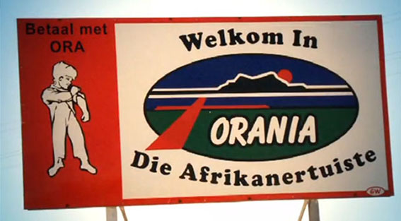 "Welcome to the Afrikaner home. Pay with the Ora."