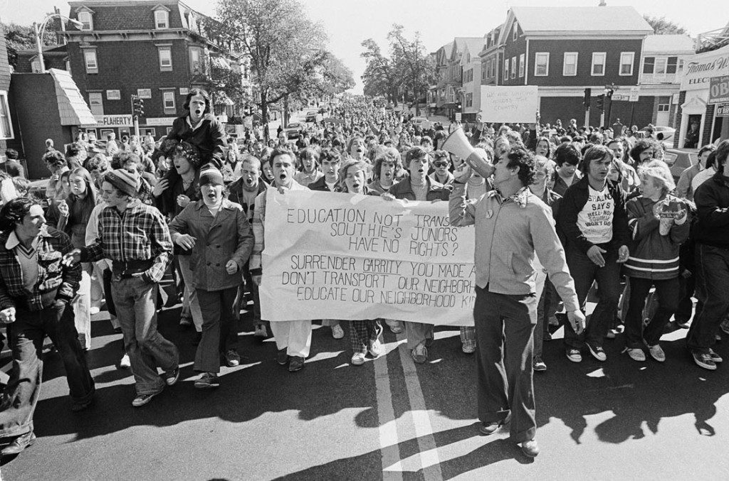 African American Integration Anti-School MA Busing Demonstration