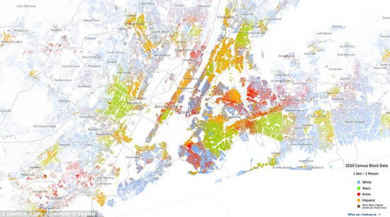 Zoomed-in map of New York City.