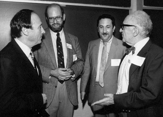 Burton Blumert, Lew Rockwell, David Gordon, and Murray Rothbard