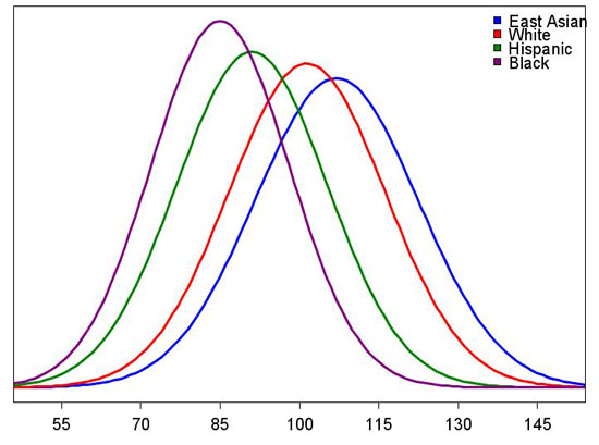 IQ distribution by race.