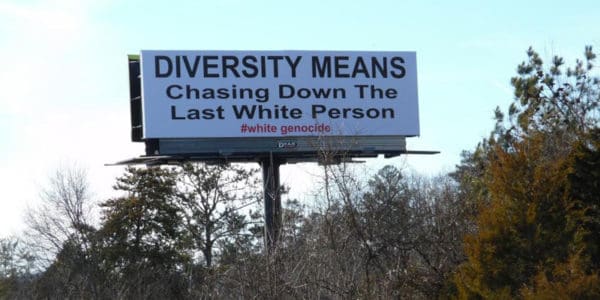 Diversity White Genoicde Billboard