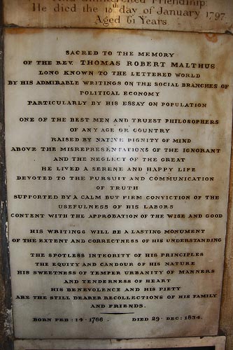 Malthus Gravestone