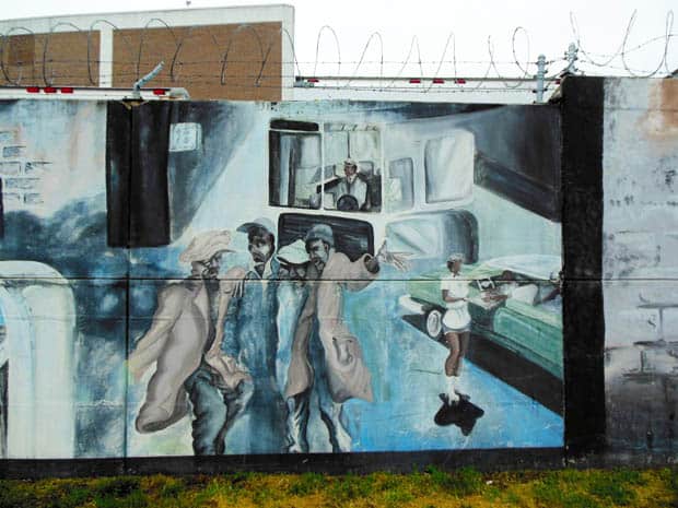Anacostia Mural with Barbed Wire