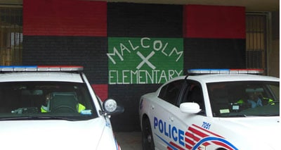 Police at Malcolm X Elementary