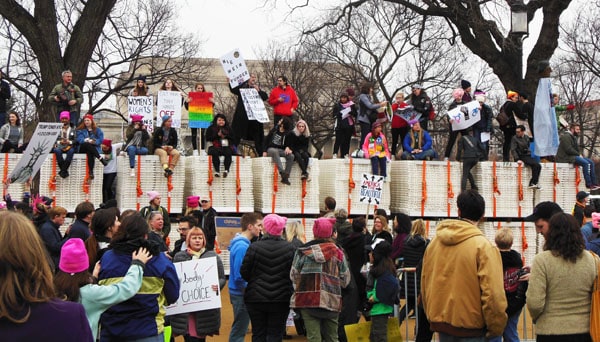 Crowd of Trump Protesters