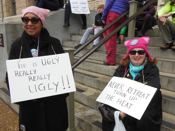 anti-Trump signs