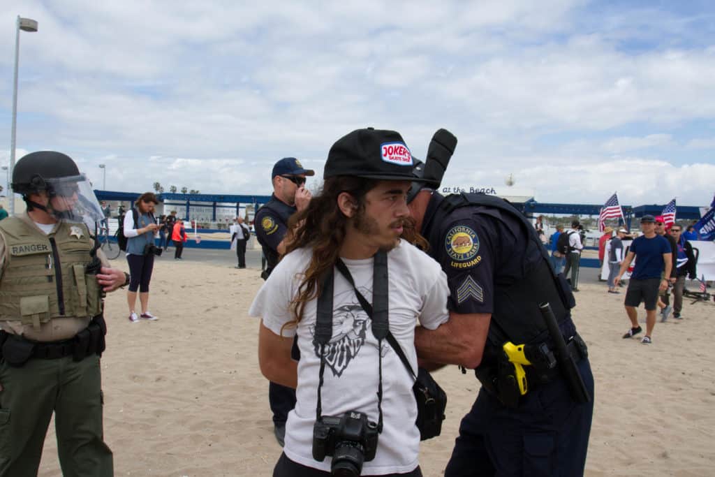 Violence at Pro-Trump Rally in Huntington Beach