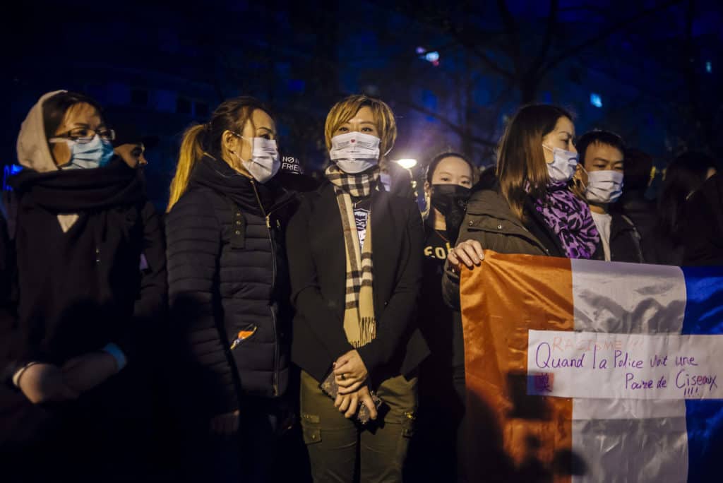 Chinese community in France Protest Police Brutality in Paris