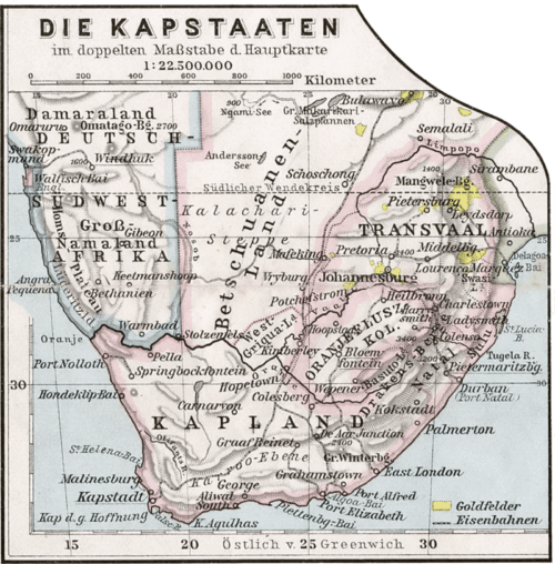 Old Map of South Africa