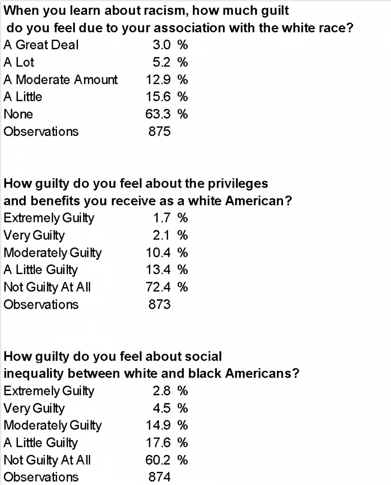 White Guilt Poll