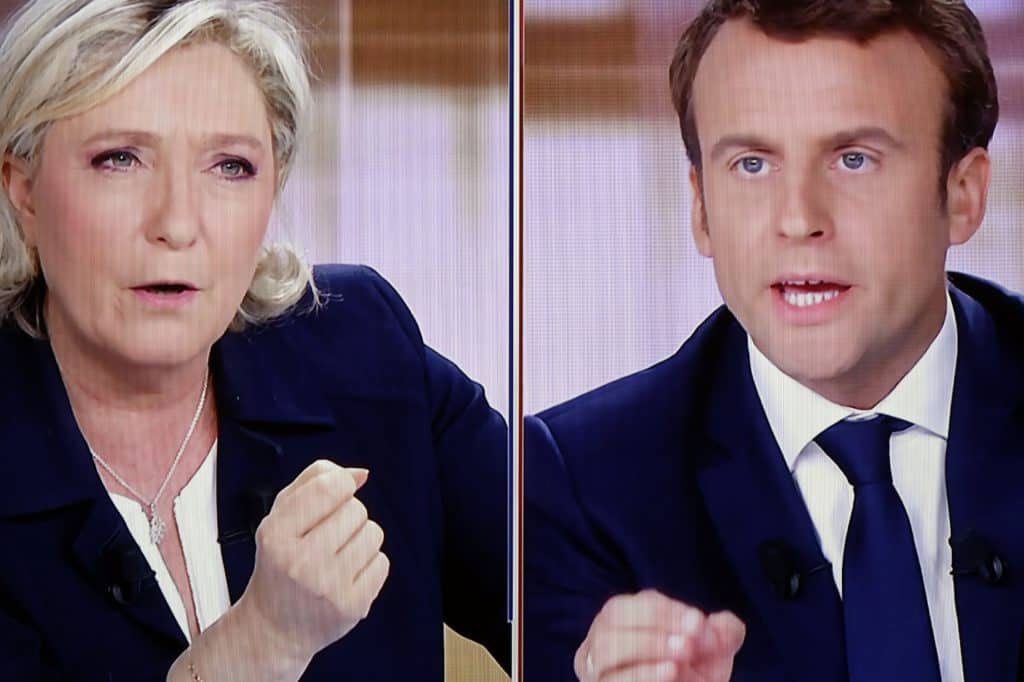 Le Pen and Macron Debate