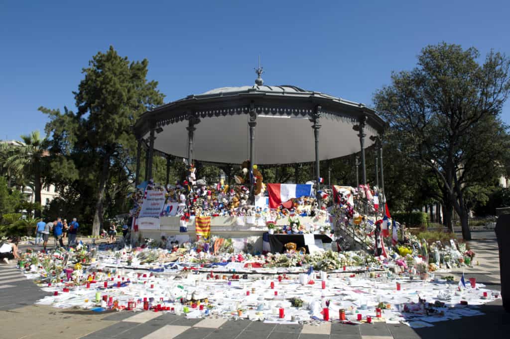 Memorial Park in Nice for victims of The Bastille Day Terror Attack
