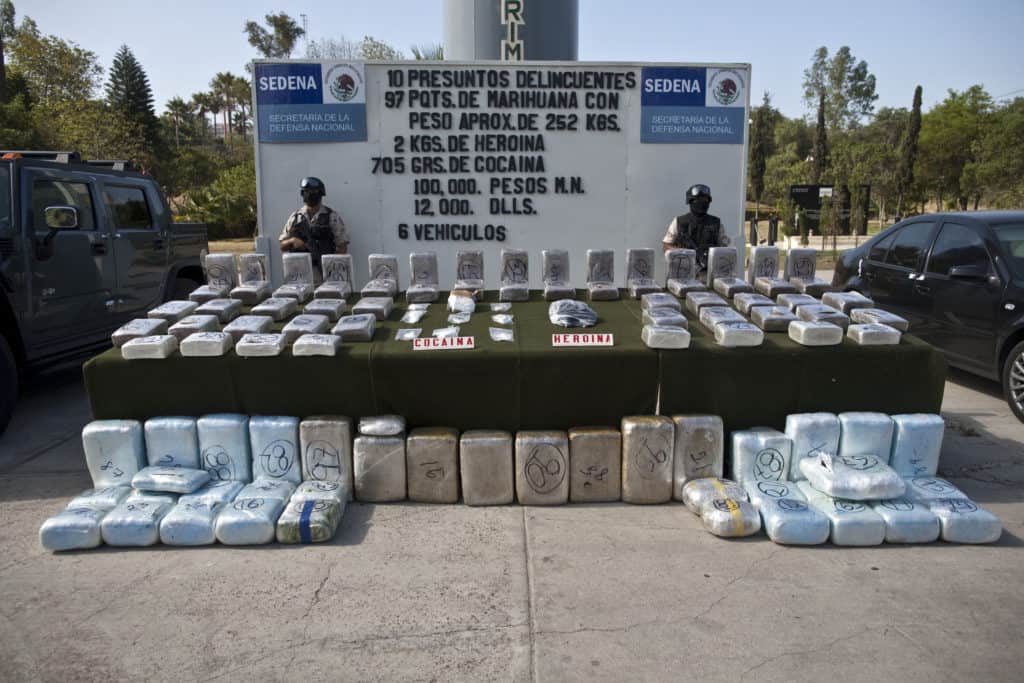 Drug Bust Press Conference in Mexico