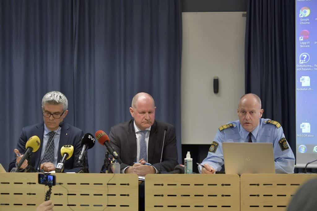 Anders Thornberg, Swedish Security Service (Säpo), Dan Eliasson, National Police Commissioner, Mats Lӧfving