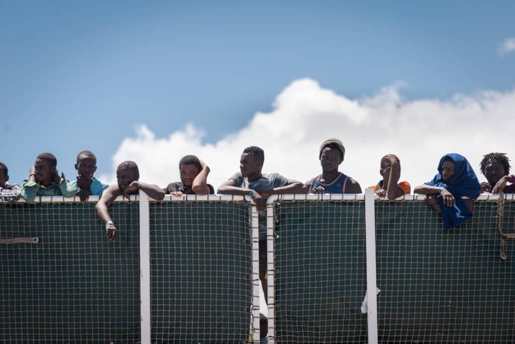 Migrants from Africa in Italy