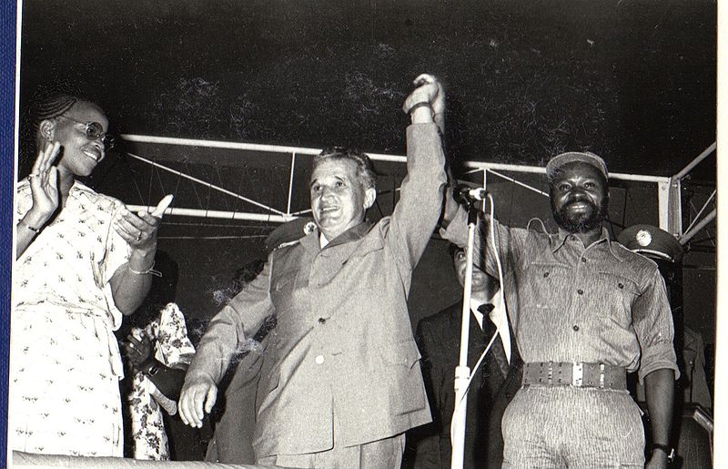 Nicolae Ceauşescu, Samora Machel, and Graça Machel.