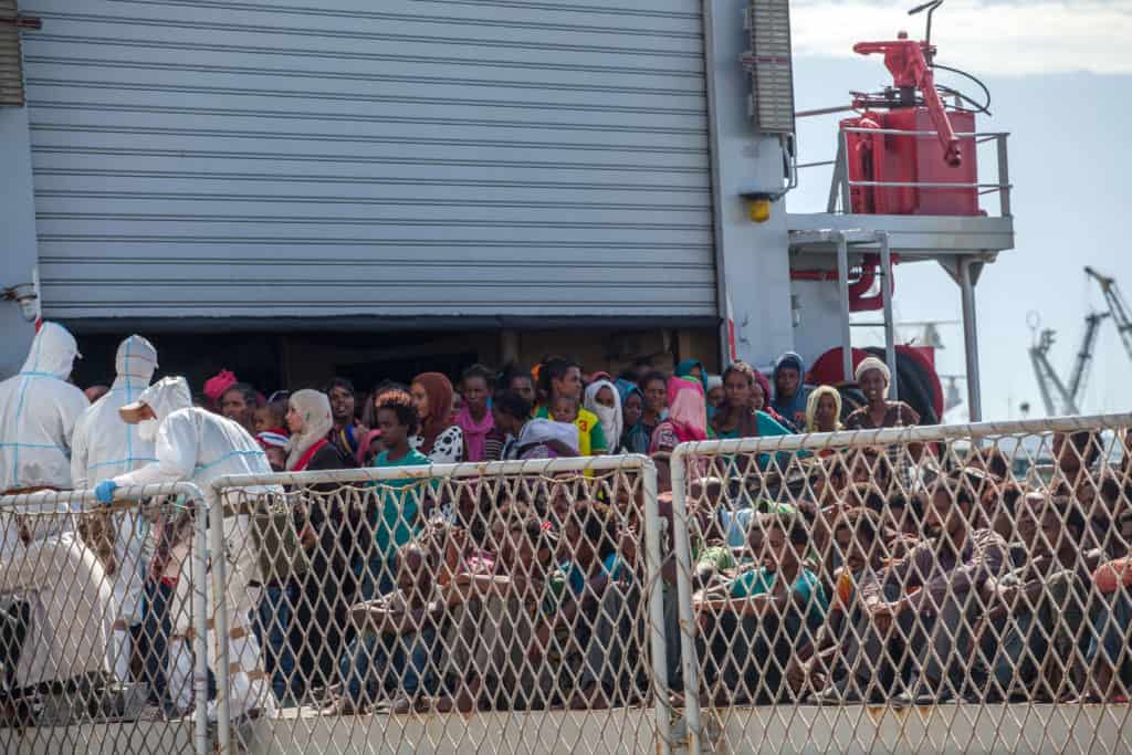 Italy : 548 African migrants rescued at Sicily Strait