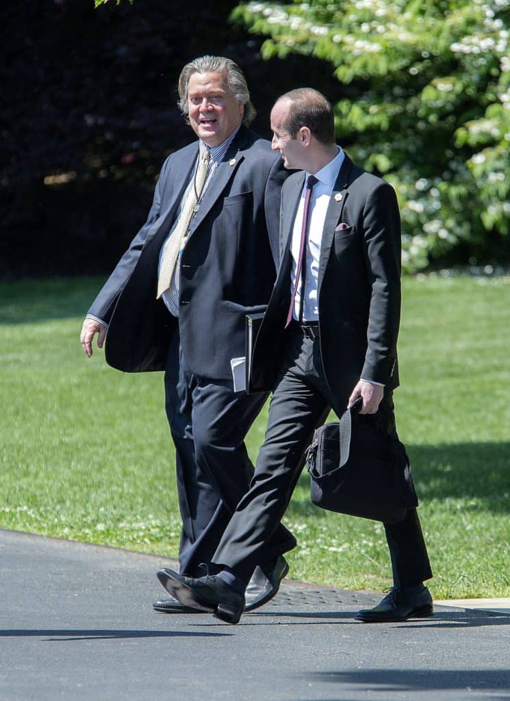 White House Chief Strategist Steve Bannon and Senior Advisor to the President for Policy Stephen Miller