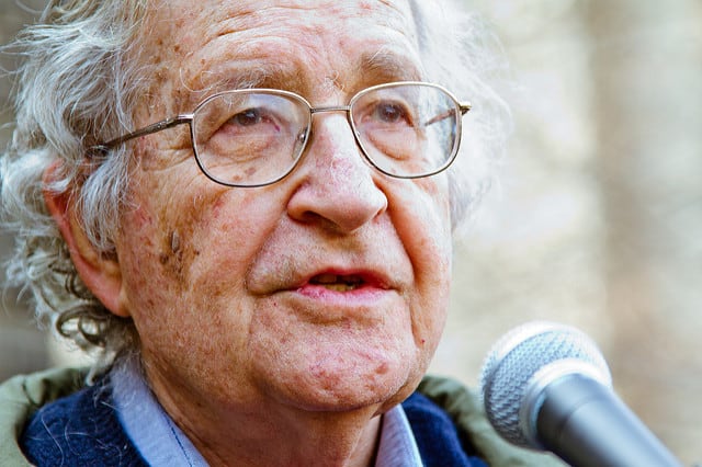 Noam Chomsky (Credit Image: Andrew Rusk / Flickr)