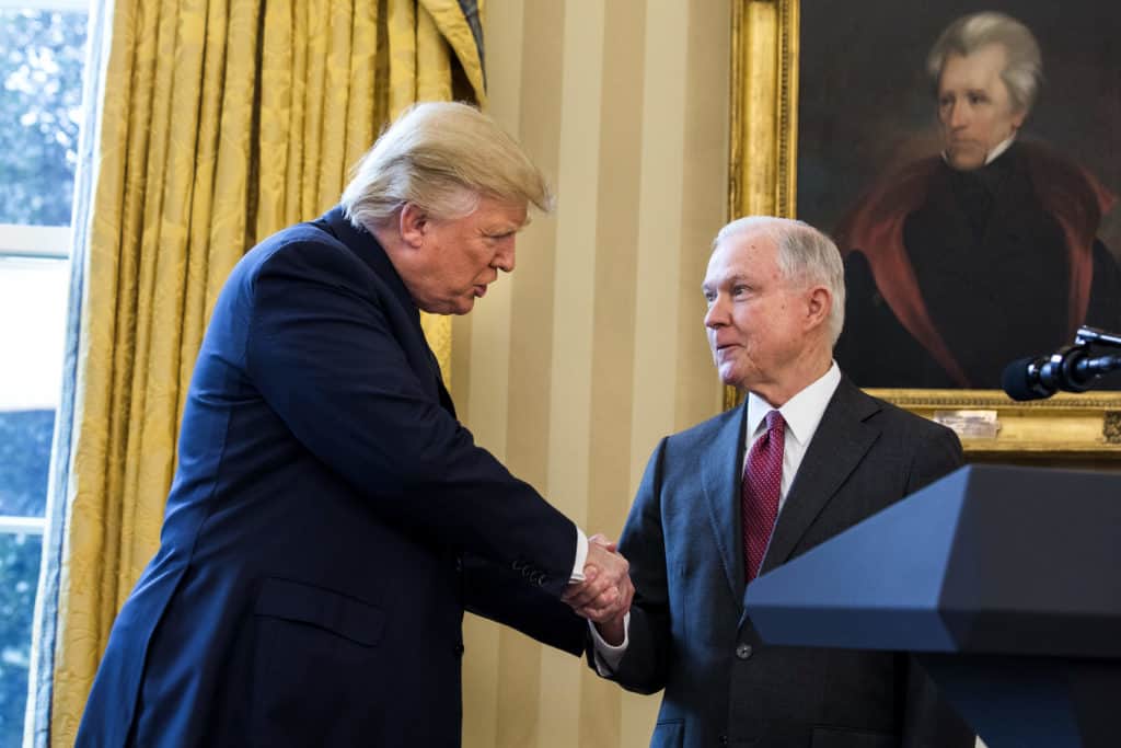 President Donald J. Trump and Attorney General Jeff Sessions