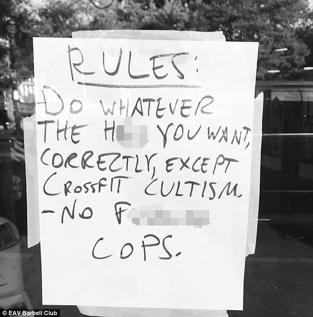 No Fucking Cops Sign