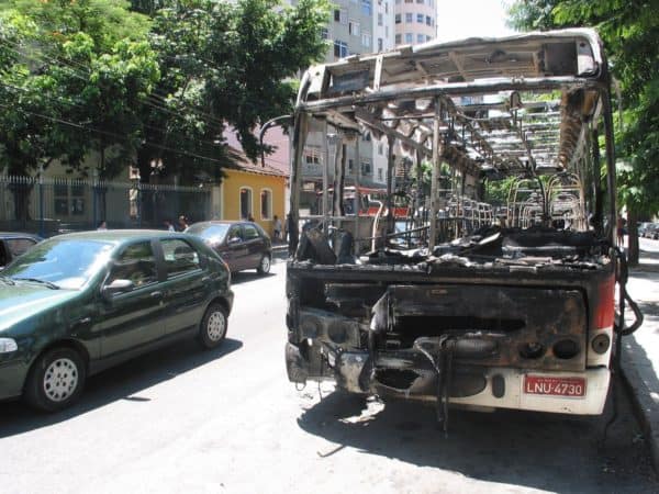 Bombed Out Bus in Brazil