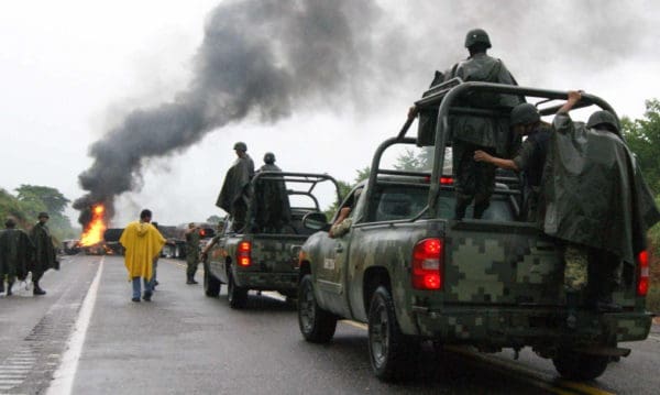 Road Block in Mexico