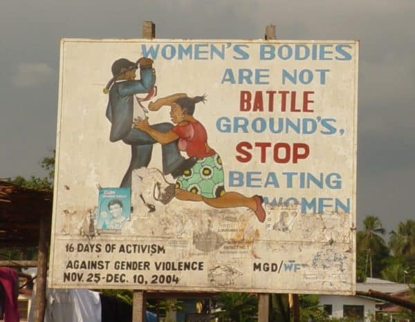 African Billboard About Beating Women