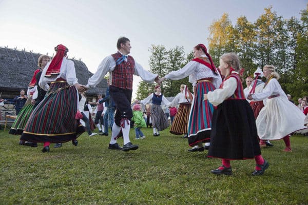 Estonian folk dance group