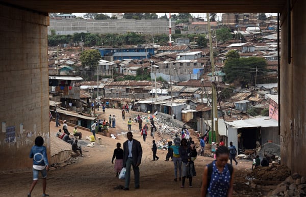 Kibera slum in Nairobi, Kenya