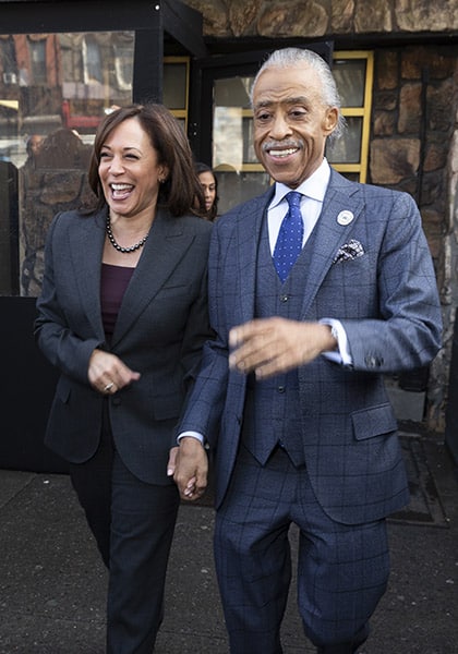 USA: Senator Kamal Harris and Al Sharpton lunch