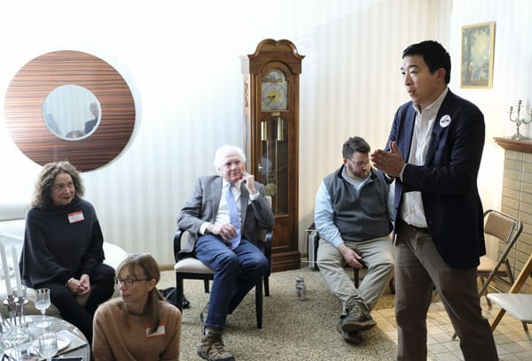 Candidate Andrew Yang Meets Democrats In Iowa
