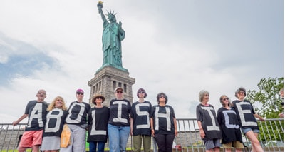Abolish ICE Protest Shutdown Liberty Island