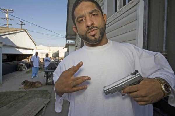 Black Gangster with Gun