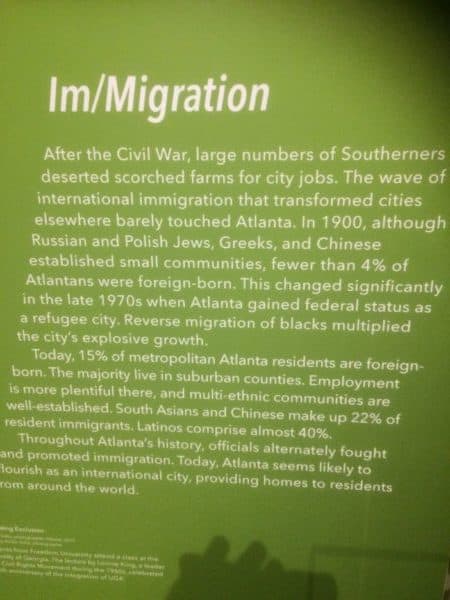 Immigration in ATL Museum