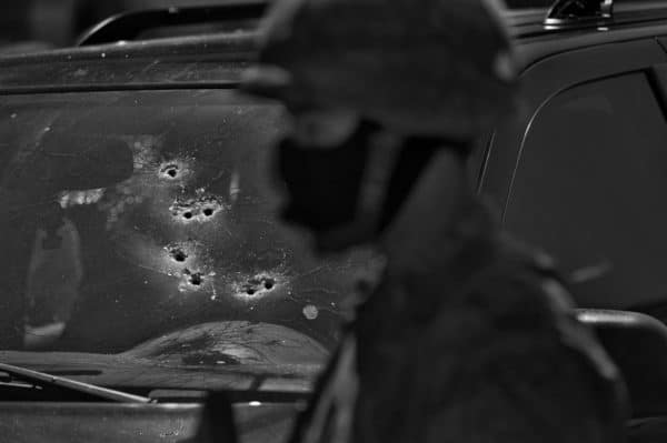 Mexican Soldier Stands Guard