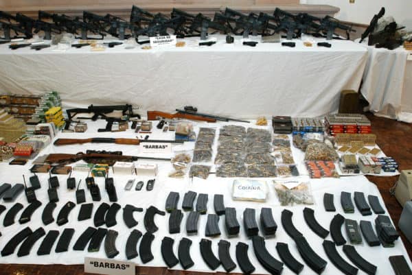 Weapons and Drugs Seized from Los Zetas