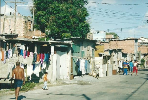 A shanty town in Brazil