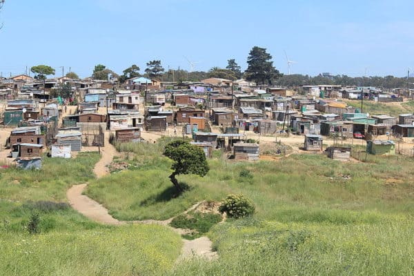 A shanty town near Caledon, South Africa