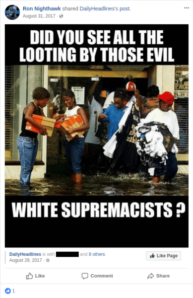 Looting By Evil White People Meme