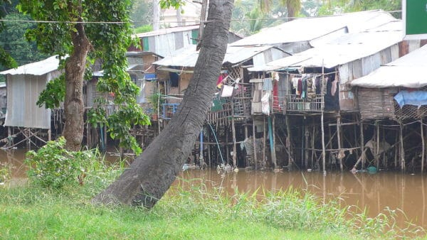 Shanty town in Siem Reap, Cambodia