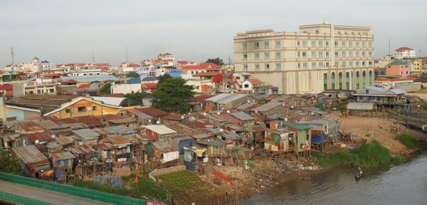 Slum in Phnom Penh, Cambodia