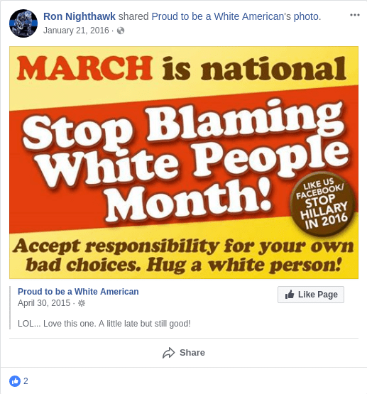Stop Blaming White People Month Meme
