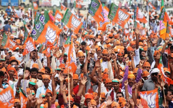 Supporters of the Bharatiya Janata Party