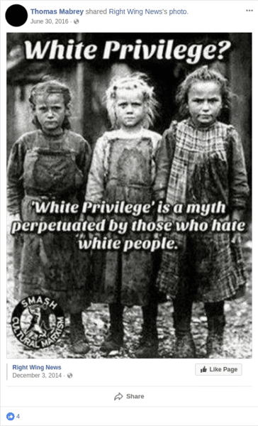 White Privilege Meme