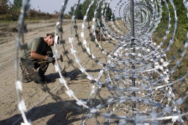Barbed Wire on Hungarian Border
